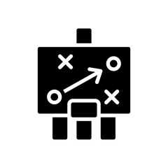 glyph style icon of strategy action isolated on white background. EPS 10