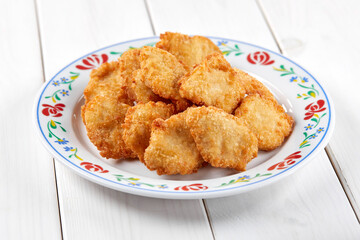 chicken nuggets on the white board