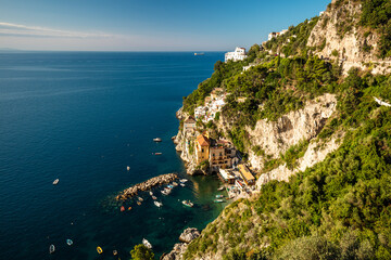 Fototapeta na wymiar View of the Amalfi Coast, Italy, Europe