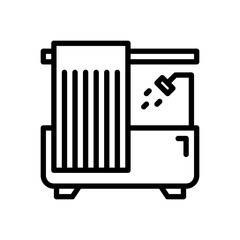 ceramic bathtub shower icon in line style. vector illustration for graphic design, website, UI isolated on white background. EPS 10