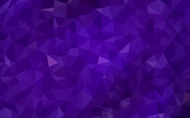 Dark Purple vector polygon abstract background. Shining polygonal illustration, which consist of triangles. Polygonal design for your web site.