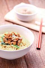 Chicken Noodle with Beef Meatball