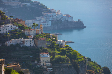 View of the Amalfi Coast, Italy, Europe
