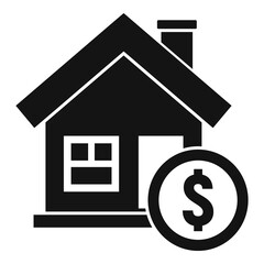 House buy online loan icon. Simple illustration of house buy online loan vector icon for web design isolated on white background
