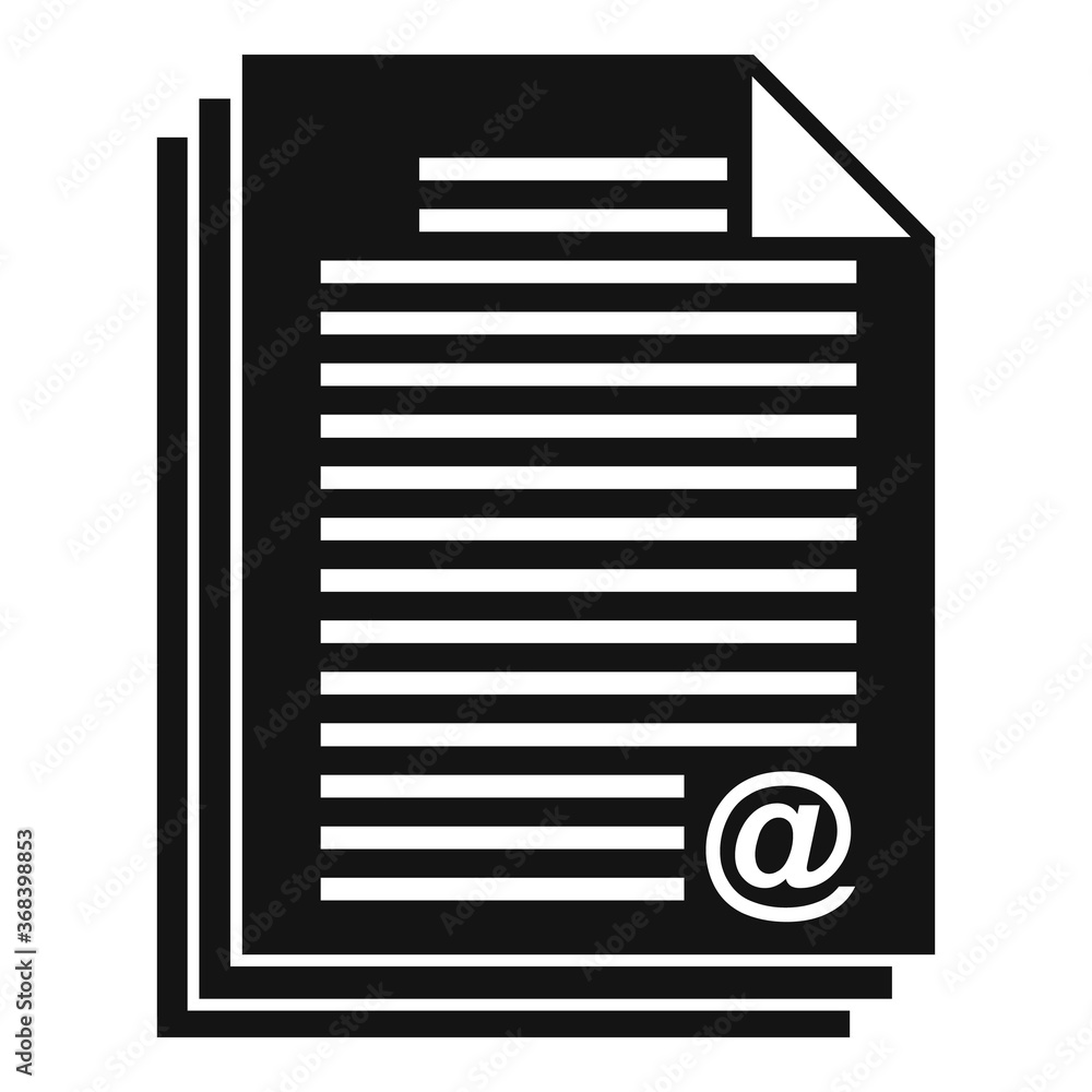 Poster online loan document stack icon. simple illustration of online loan document stack vector icon for w
