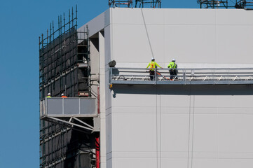 Building series. Work progress on the new Multistory Unit building under construction at 277 Mann St. Gosford. May 8, 2020. © geoff childs. 