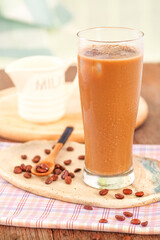 Glass of Cold Coffee with Milk