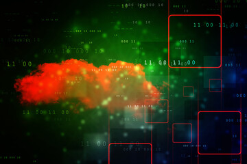 2d illustration abstract cloud background
