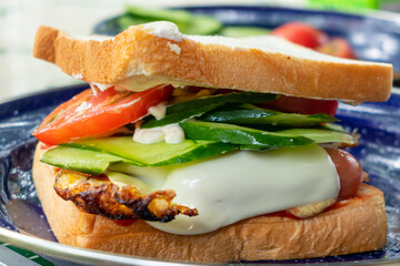 キャンプでの朝食