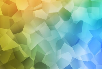 Light Blue, Yellow vector texture with abstract forms.