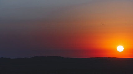 sunset in the mountains