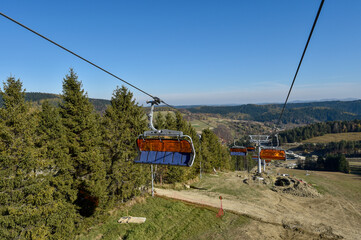 cable car in the mountains