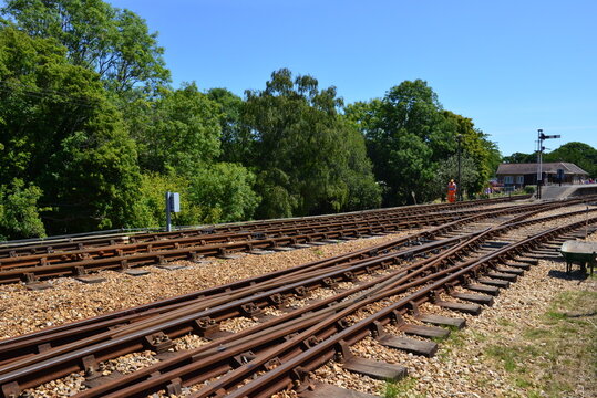Railway tracks at the Isle of Wight.