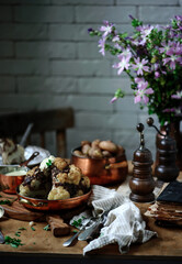 Stuffed cauliflowers head ..selective focus