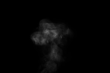 Figured smoke on a dark background. Abstract background, design element, for overlay on pictures