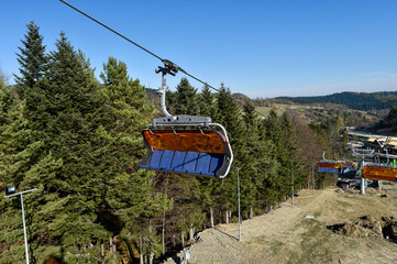 cable car in the mountains
