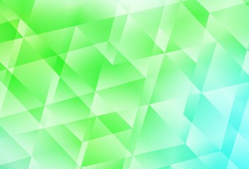 Light Green vector polygon abstract backdrop.