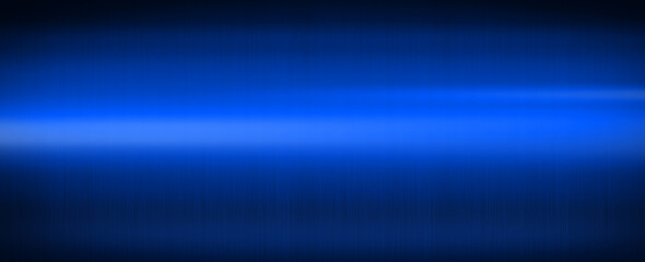 Blue shiny brushed metal. Banner background texture