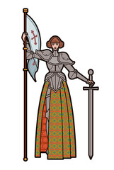 joan of arc medieval female girl woman saint warrior knight - 368405652