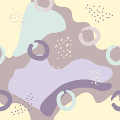 Abstract creative background for design with hand elements, seamless pattern. Vector illustration