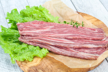 Raw Thick pork steak for cooking