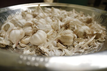 Garlic Food in the bowl