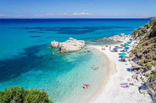 Picturesque Xigia sandy beach with sulphur waters. It is situated on north east coast of Zakynthos island, Greece.