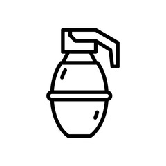 Fototapeta na wymiar grenade icon isolated on white background. vector illustration in line style. EPS 10