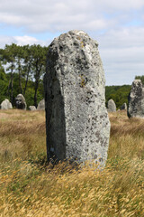 alignment of Carnac in a French Brittany