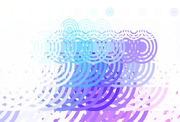 Light Multicolor vector texture with disks, lines.