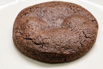 Van Stapele Cookie with White Chocolate in Plate Ready to Serve and Eat.