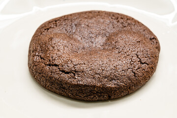 Van Stapele Cookie with White Chocolate in Plate Ready to Serve and Eat.