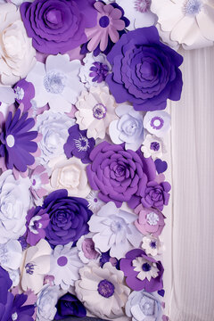 Handgefertigte Fotozonen aus Papier Blumen