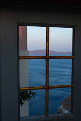 Window overlooking the Mediterranean Sea