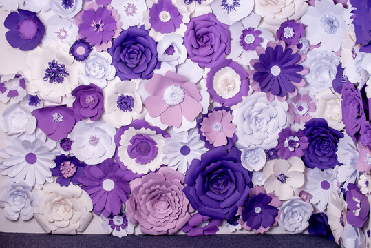Handgefertigte Fotozonen aus Papier Blumen
