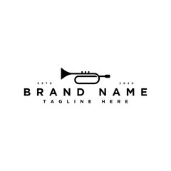 simple trumpet logo design