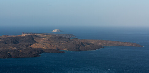 Fototapeta na wymiar Landscapes around santorini island