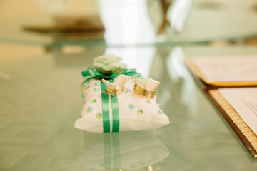 Wedding rings for the bride and groom