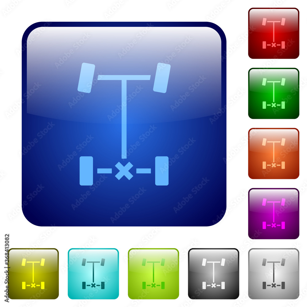 Poster rear differential lock color square buttons
