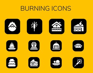 burning icon set