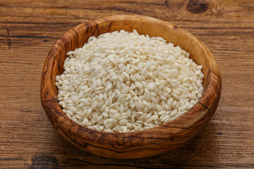 Raw arborio rice for Risotto