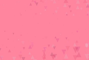 Light Pink, Red vector background with triangles.