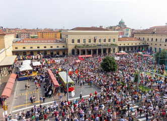 People gathered on 2 August 2018 to commemorate the Strage di Bologna, a terrorist attack on...