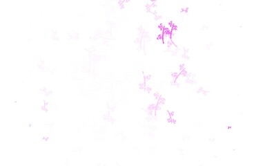 Light Purple, Pink vector elegant background with branches.