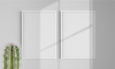 Two frames on a wall