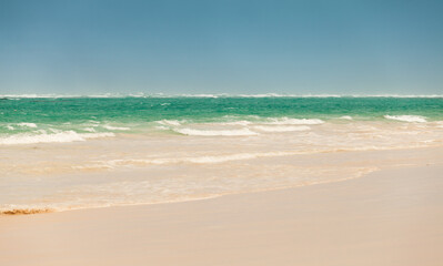 Empty Atlantic ocean coast, Dominican republic