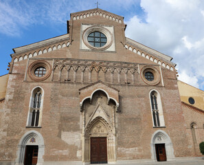 façade of Cathedral of UDINE city in Northern Italy