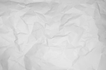 White crumpled paper texture background.	