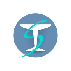 Vector logo or icon for medical center, pharmacy, hospital with recognizable symbol of medicine - snake and bowl