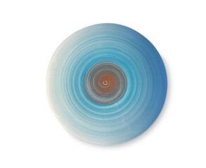 top viewe empty plate on isolated white background